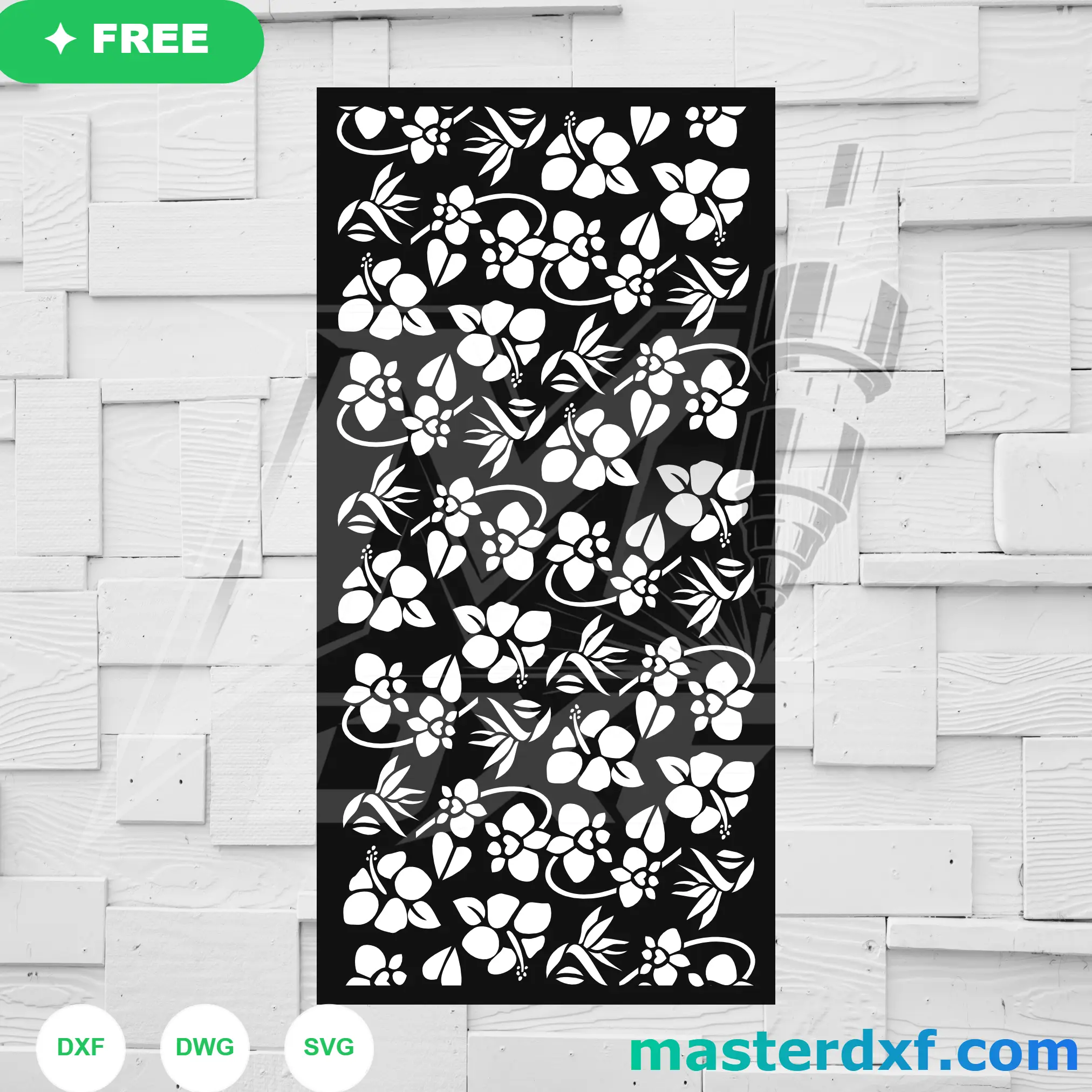 Scattered Blossom Allover DXF Pattern for Romantic Garden Screens DXF File